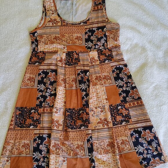 Patchwork BOHO Sleeveless Loose Dress NWOT - Picture 3 of 7